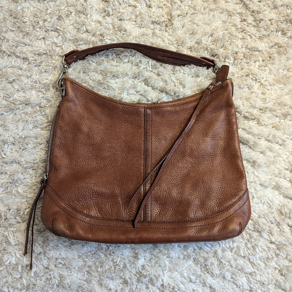 Vintage Banana Republic Brown Cognac Hobo Boho Slouchy Shoulder Bag